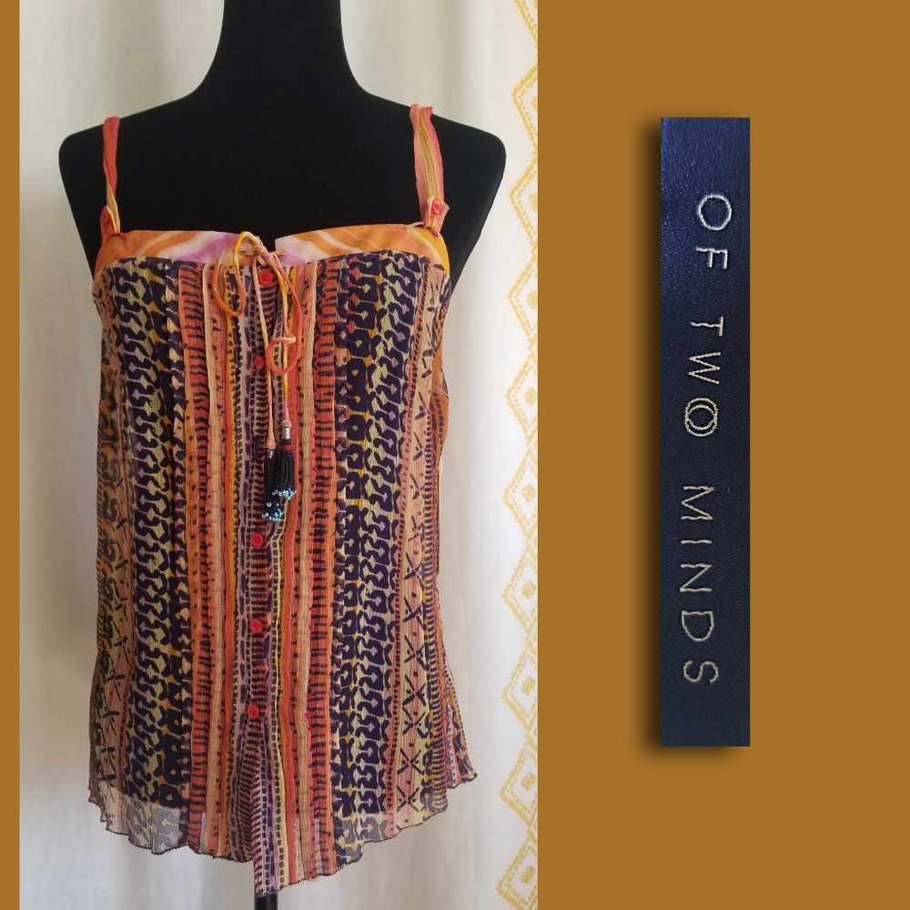 NWT- Of two Minds Silk Top